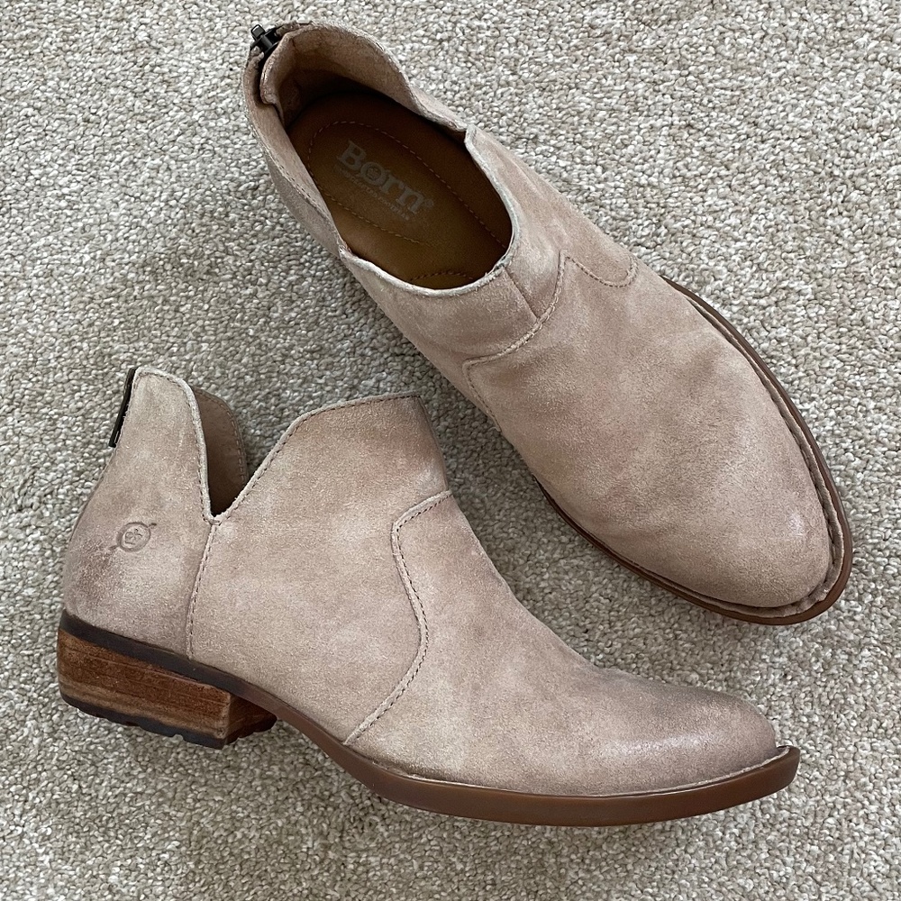 Born Kerri Leather Ankle Boots Size 7.5